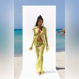 Rat & Boa Cobra Skirt and Top in Lime